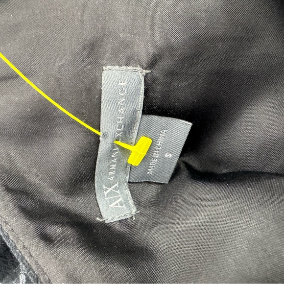 Armani exchange one shoulder top tank black ruffle frilly frills luxury luxe - Picture 7 of 8